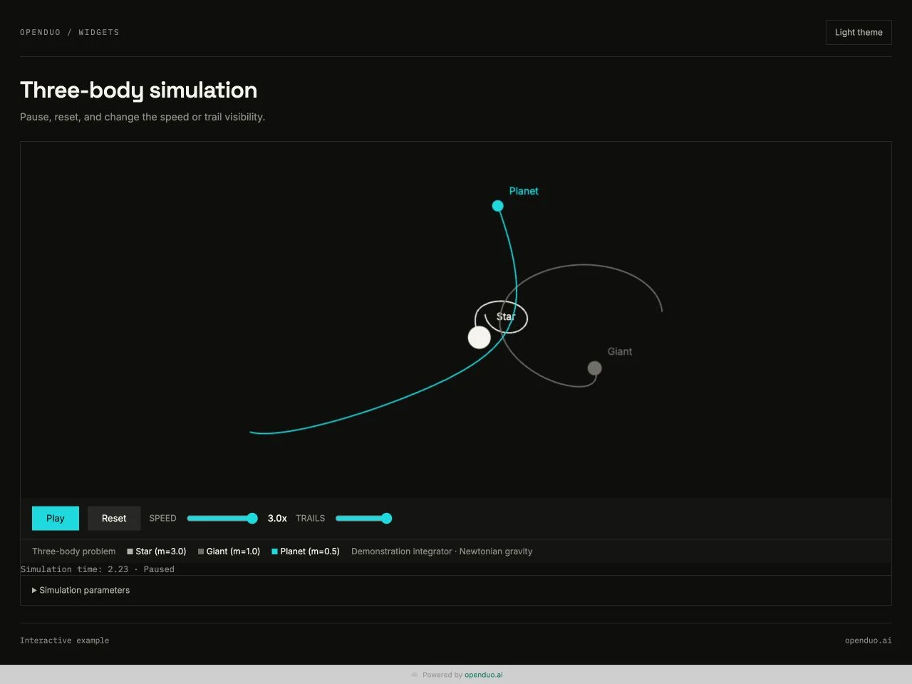 Canvas simulation